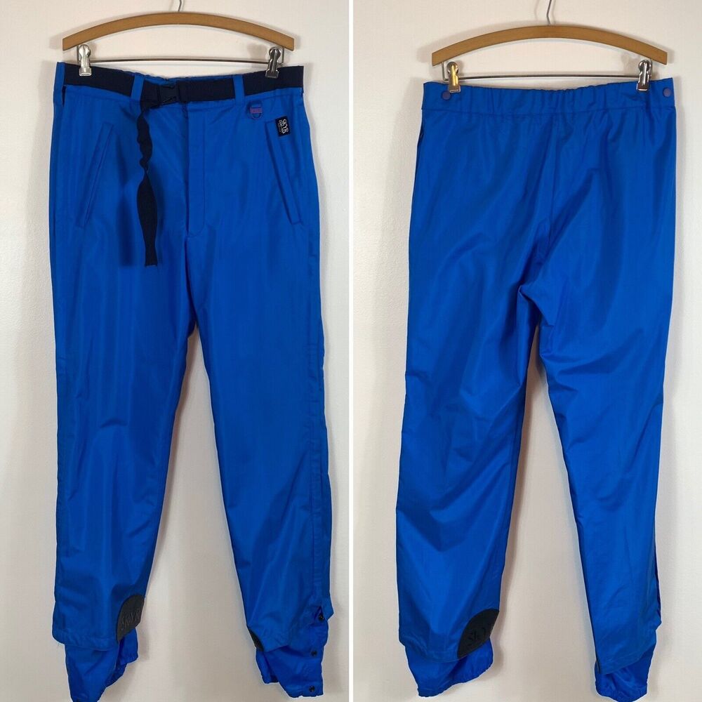 SKYR Gore Tex Men's Medium Blue Snow Ski Board Pants Adjustable Lightweight - Picture 1 of 13